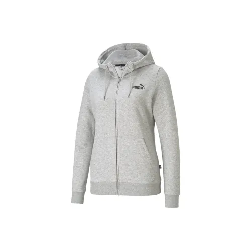 PUMA Sweat à capuche zippée intégrale veste femme gris