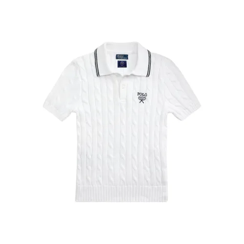 Polo Ralph Lauren Wimbledon Теннис Открыто Коллекция SS24 Поло Женские Фарфоровый белый