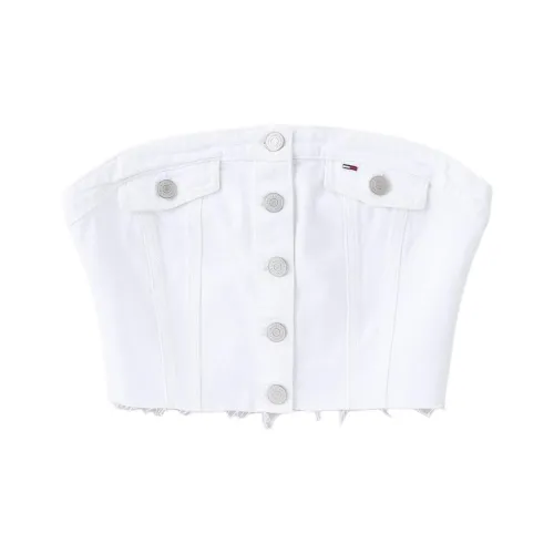 Бюстьер Топ Tommy Hilfiger BF BH6192 Без бретелей Топ Женский Белый