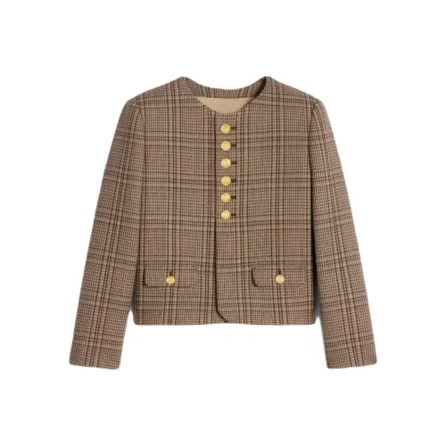 CELINE SS24 Куртки Пальто Женские Коричневый