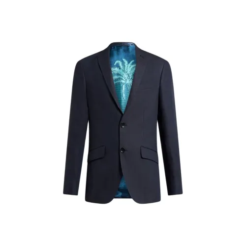 ETRO SS25 Бизнес-костюм мужской морской синий