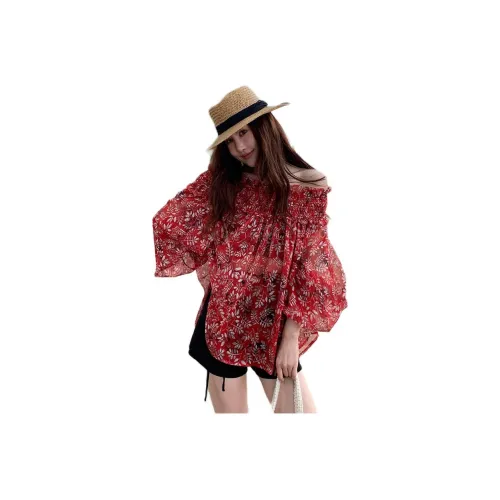 NANING9 Красный Женские Рубашки