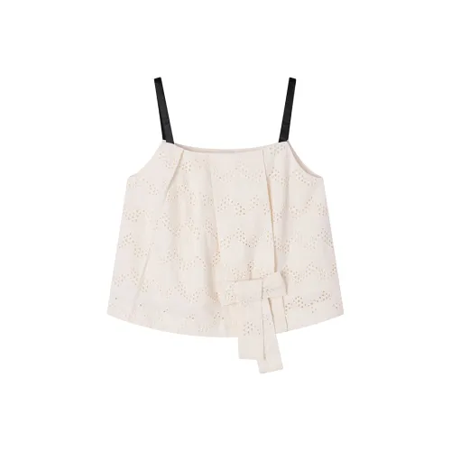 Ouyang Топ на бретелях Женский Кленовый Белый