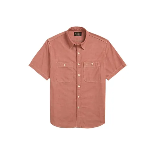Double RL Red Men's Shirts Двойной RL Красные Мужские Рубашки