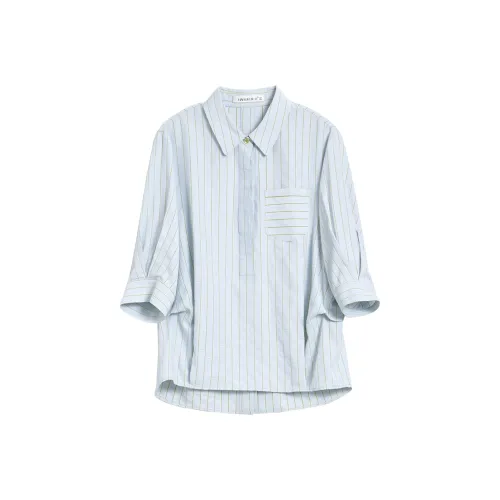 MANBEI Blue Women's Shirts MANBEI Синие Женские Рубашки