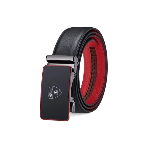 AUTOMOBILI LAMBORGHINI Ремни из коровьей кожи Мужские Металлические Ширина 3,5 см