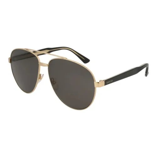 GUCCI Металлические Ацетатные Солнцезащитные Очки Aviator Унисекс Черные