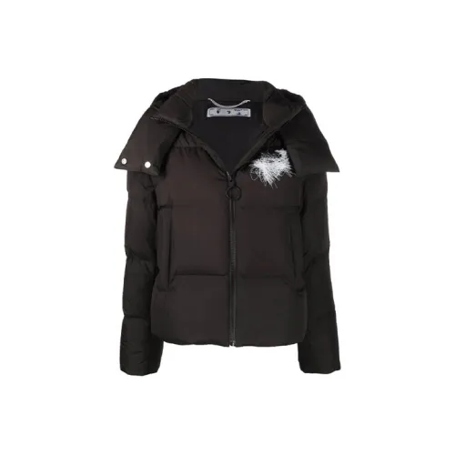 Off Белый FW21 Черный Женские Пуховики