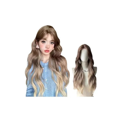 Time Shadow Asian Princess Linen Gradient Gold Fashion Urban Chic Style Wigs