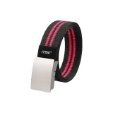 7 Серебристая пряжка Черно-красный