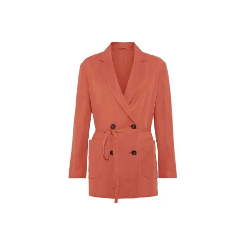 Brunello Cucinelli Жженый оранжевый Женские куртки