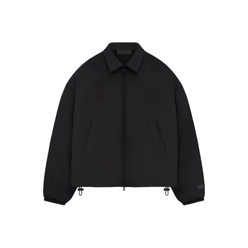 Fear of God Essentials SS24 Drop2 WOMEN'SS Наполненный Бомбер Куртки Пальто Женские Глубокий черный Глубокий черный