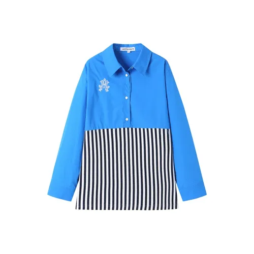 ANDREA MARTIN Рубашка Женская Королевский Синий