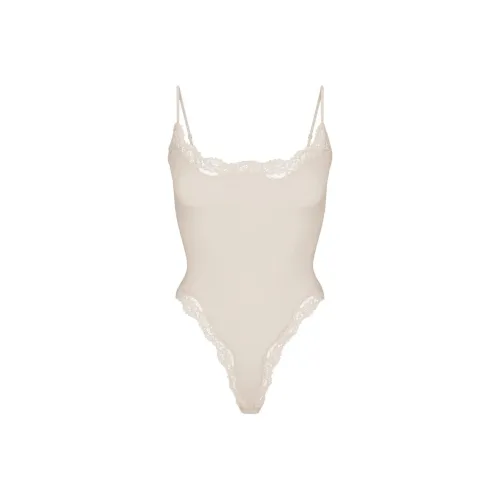 SKIMS FITS EVERYBODY Кружевной комбинация CAMI BODYSUIT Комбинезон Женская Камень Каменный цвет