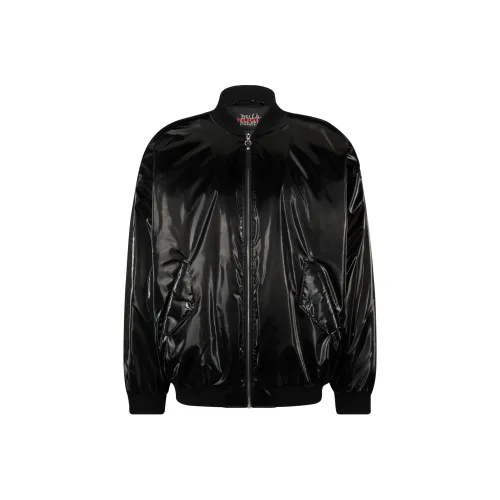 Hugo Boss Bella POARCH Коллаборация Relaxed Flt VnyL EffectAcket Куртки Пальто Женские Черный