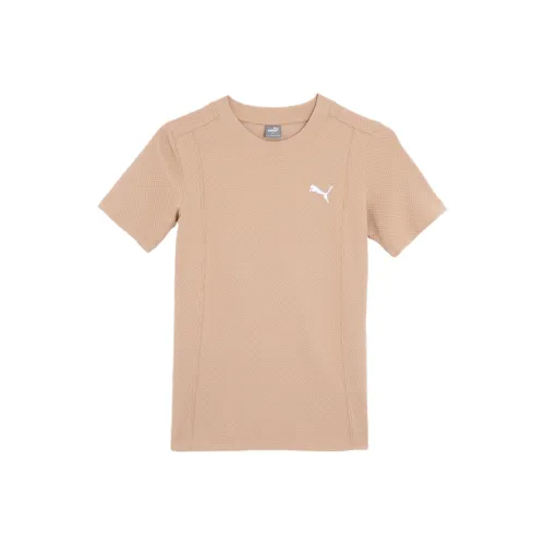 PUMA Женская Основная Серия T-Рубашка Женская Пустынно-Желтая