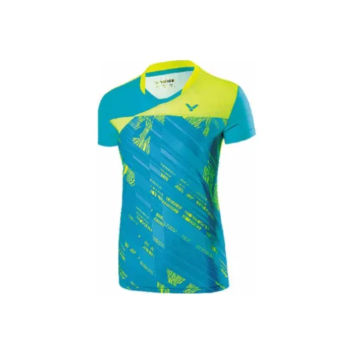 Victor T Рубашка Женская Гавайская Синяя