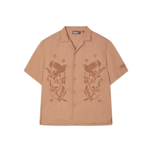 FILA SS25 Рубашка Мужская Темная Ночь Оранжевый