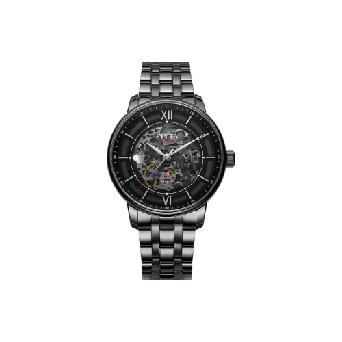 FIYTA Автоматический Механический Механизм Нержавеющая Сталь Ремешок Часы Мужские Часы С Черепным Циферблатом