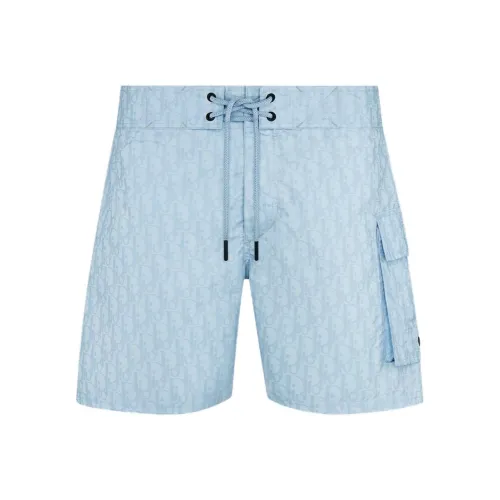DIOR FW25 Пляжные шорты Мужские Небесно-голубые