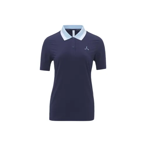 LI NING 1990 GOLF серия Поло Женское Морской синий