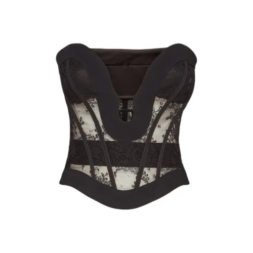 DSQUARED 2 SS24 Без бретелей Топ Женский Черный