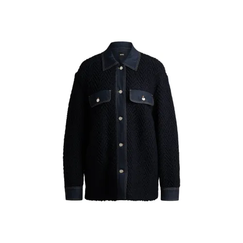 Hugo Boss FW24 Куртки и Пальто Женские Темно-Синий