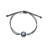 Ночной свет бабочки, ткань, вязаный браслет (черная подошва)