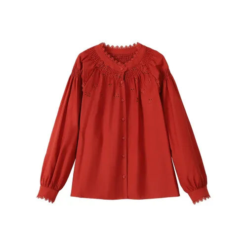 Ning Cai Yuer Рубашка Женская Ягода Красная