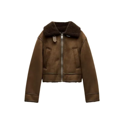 ZARA Коричневые Женские Куртки