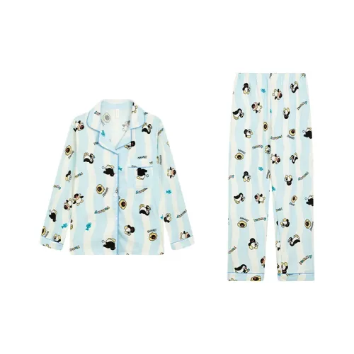 MIANQU Синий Женский Пижамный Комплект