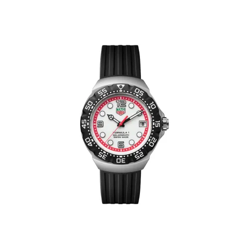 TAG HEUER F1 Collection Солнечный кварцевый механизм женские часы 38 мм белый циферблат корпус из нержавеющей стали резиновый ремешок