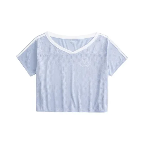 Hollister T-Shirt Женская Серый Синий