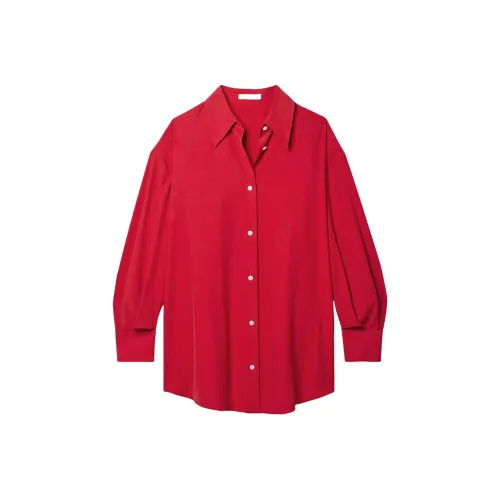 THE ROW Женские рубашки красного цвета