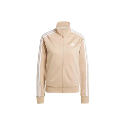 Adidas PRIMEGREEN Essentials Warm Up Slim 3 Stripes Track Jacket Спортивный ретро стиль Куртки Пальто Женские Khaki