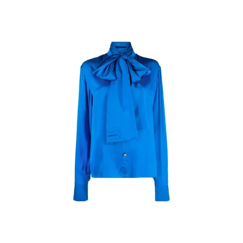 BALMAIN Женские рубашки кобальтово-синего цвета