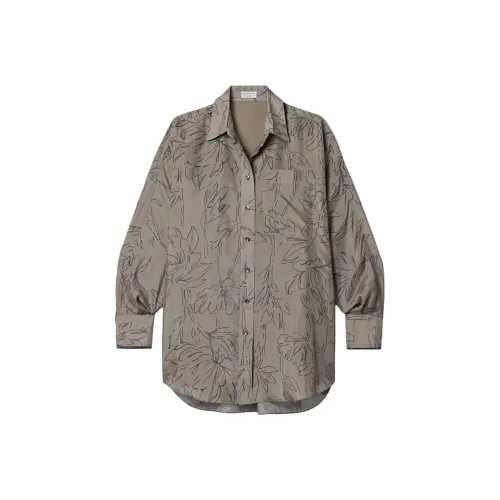 Brunello Cucinelli Зеленые Женские Рубашки