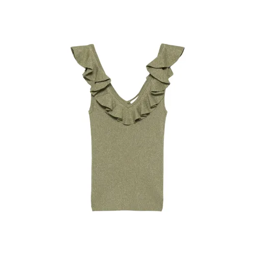 Zimmermann SS25 Майка Женская Светлый Оливковый Зеленый