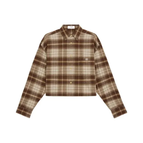 CELINE FW23 Рубашка Женская Бежевая