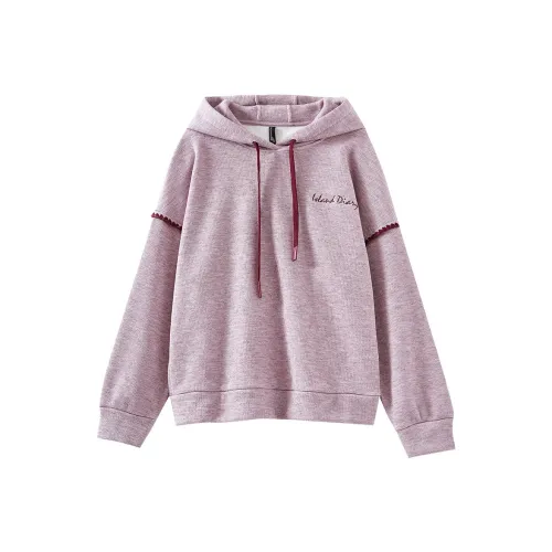 OUNIXUE Толстовка Женская Светло-фиолетовая