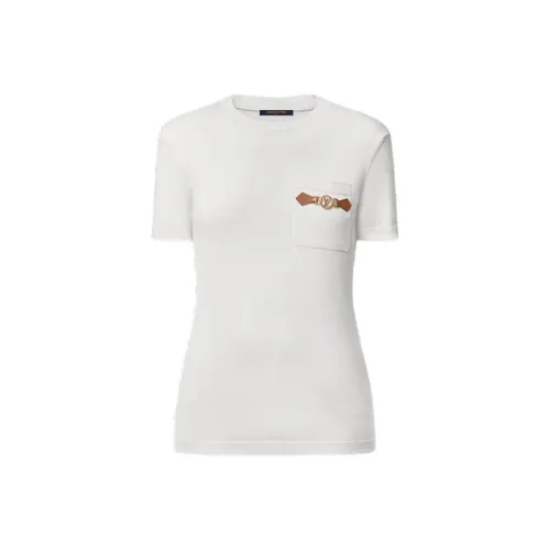 LOUIS VUITTON SS24 Кашемир Свитер Женский Белый