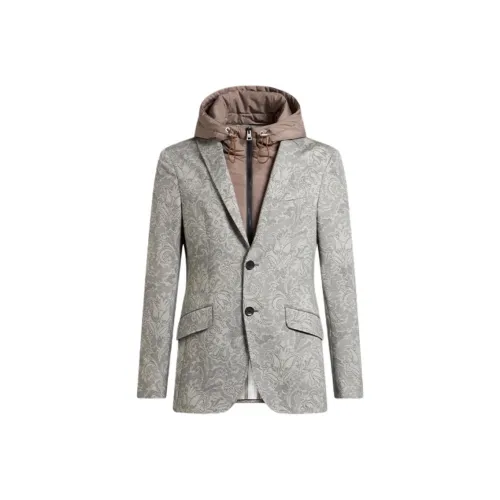 ETRO Серый Мужской Деловой Костюм