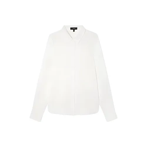 THEORY Рубашка Женская Айвори Белая