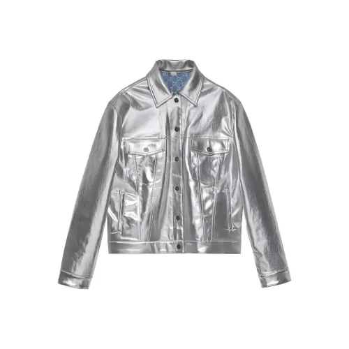 GUCCI Куртки Пальто Женское Серебристое