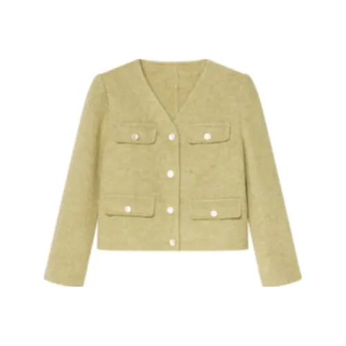 Goodland Куртки Пальто Женские Светло-желтый Зеленый