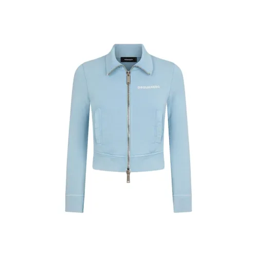 DSQUARED 2 Мини Форма Полностью Закрывающаяся Толстовка Куртки и Пальто Женские Синие