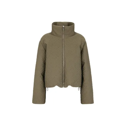 Fendi X Skims Collaboration Зеленые Женские Пуховики