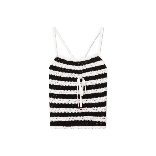 Tommy Hilfiger Топ на бретелях Женский Черный Белый Полосы