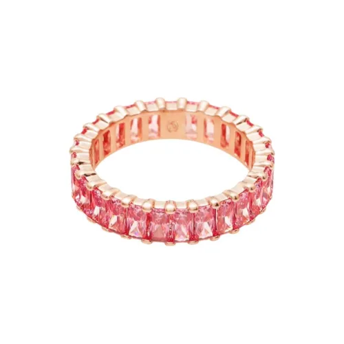 Swarovski Розовое золото с покрытием Кольца с кубическим цирконием Унисекс Красный