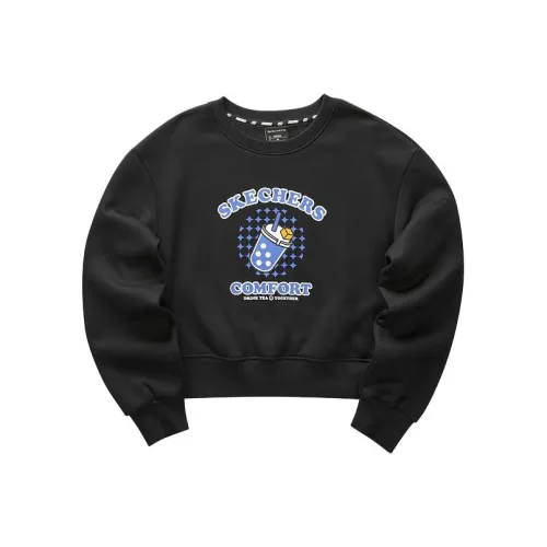 Skechers Colorful Толстовка Женская Углеродно-черная